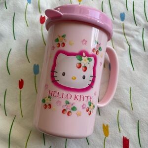 Vintage Sanrio HELLO KITTY strawberries pink - cold cup - freeze it!